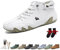 Stivali alti italiani fatti a mano da uomo Scarpe minimaliste da esterno Beck Scarpe casual traspiranti antiscivolo a piedi nudi per passeggiate Escursionismo Guida stivali Chukka(Bianco,43 EU)