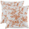 Wsunsal Kissenbezüge mit Blumenmuster, 45,7 x 45,7 cm, 2 Stück, Herbstfarben, Blume, Vogel, dekorative Dekokissen, Bauernhaus, Herbst, Blume, Dekor, quadratisch, für Zuhause, Couch, Sofa, Bettwäsche