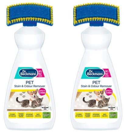 Dr. Beckman Pet Stain and Odour Remover 650ml - Odour Remover Effectively Removes Stains And Odours Caused By Pets From Carpets And Upholstery - Pack of 2 x 650ml