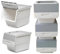 Stackable Toy Storage Box on Wheels with Front Lid, Plastic Organisation Boxes for Toys Snacks Clothes, Multi-Purpose Tower Organisers for Kitchen, Bathroom, and Bedroom (White-Grey, 3x33 Litre)