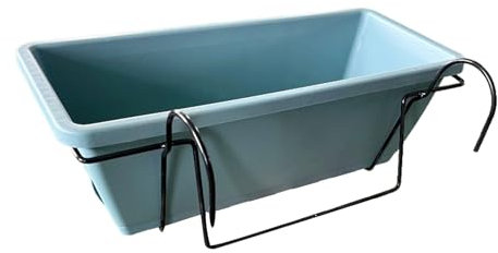 AUklOPVZZ Pot de Fleur rectangulaire fiable pour la décoration de la Maison, ABS, Jardinier extérieur, décorations de Balcon, Pot de Fleur Suspendu, Bleu Ciel