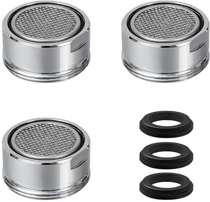 MIMIROOM 3 pcs filtre pour robinet, mousseur robinet, filtre anti-calcaire étanche pour robinet, convient pour la cuisine, la salle de bain, le lavabo et d'autres robinets.