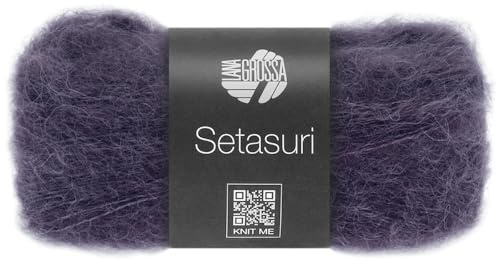 LANA GROSSA Setasuri | Feines Lace-Garn aus Suri-Alpakafasern mit Seide | Handstrickgarn aus 69% Alpaka (Suri) & 31% Seide | 25g Wolle zum Stricken & Häkeln | 212m Garn FB74