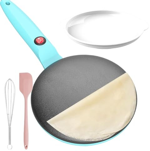 Teksome Instant-Crêpe-Maker, Crêpe-Maker | Crêpe-Grillpfanne - 7,8-Zoll-Elektro-Crêpe-Maker-Kochfeld mit automatischer Temperaturregelung für Tortillas und Pfannkuchen