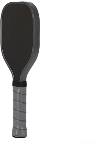 Hasaller Pala de entrenamiento de pickleball, entrenamiento deportivo, paleta de pickleball, paleta de práctica con mango extra largo, mini pala de cabeza de paleta para entrenamiento de swing (gris)