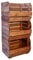 Regalkiste Olaf Kartoffelsteige 40x33x30 cm Gemüsekiste Obsthorde Gemüsekorb Obstschale Weinkiste Obstkiste Apfelkiste Holzkiste Küchenregal (3er Set Ocker)
