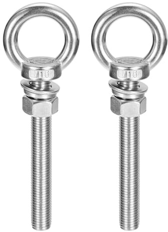QUARKZMAN 2 Ensembles Anneau De Levage À Vis M16 x 120mm Anneau De Levage | Avec Écrou Rondelle, Anneau De Levage À Épaulement Pour Hanging Item, 304 Acier Inoxydable