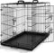 TRESKO Gabbie Pieghevole per Cani e Gatti | Trasportino con 2 Porte in Metallo | Box per Animali | Cuccia Pieghevole con Vassoio Rimovibile ((XL) 107 x 71 x 77 cm)
