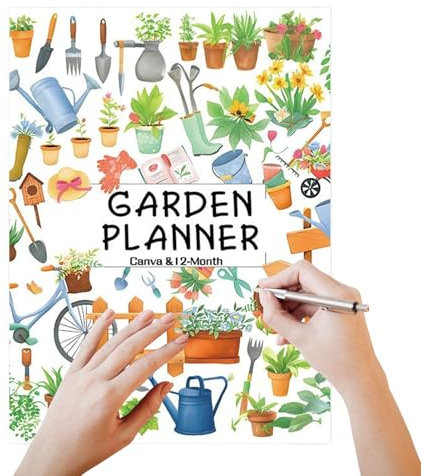 Dgayaeic Cuaderno de Jardinería | Libro De 12 Meses Para Principiantes,Seguimiento de Cuidado de Plantas y Planificación para Hombres Mujeres Familia Entusiastas en Patio Cocina Balcón Camas Elevadas