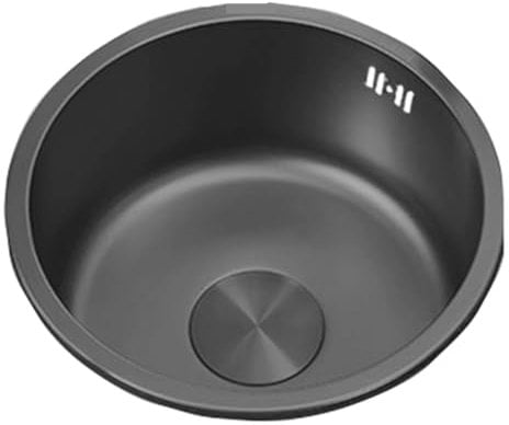 JTPMYFT Fregadero de Acero Inoxidable Negro, Fregadero de Cocina bajo encimera Negro, de Acero Inoxidable 304, de una cubeta, Esquinas Redondeadas, Apto for Fregadero.(45 * 45 * 19cm)