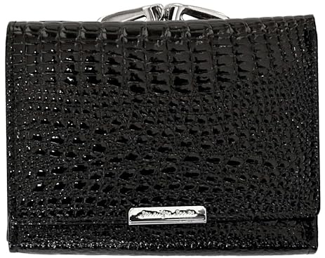 BagandBelt Damen-Bügelbörse-RFID-Butterfly-Design (Black)