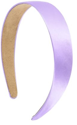 ZEYIYER Fascia per capelli viola, viola chiaro, alla moda, larga fascia per capelli con rivestimento in raso, per vacanze, uso quotidiano