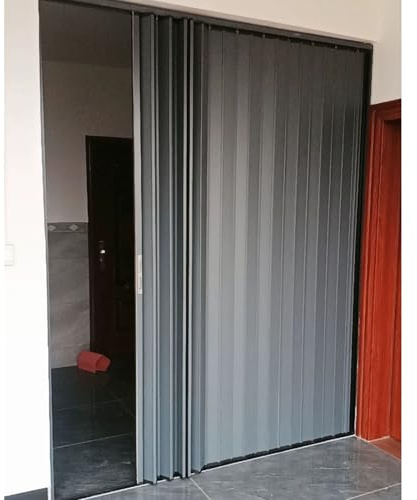 Portes pliantes Portes coulissantes en accordéon en aluminium personnalisables, cloison de séparation pour porte/cuisine/buanderie/salle de bain, avec serrure et rail
