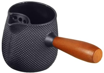 Tea Kettle Cast Iron - Cooking Kettle With Wooden Handle | Suitable for Hob - Stove Travel Dining Room Home Camping Desktop Elegant Cast Iron Teapot