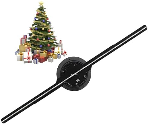 Proyector holográfico Led de árbol de Navidad 3D, Holograma de 42 cm/16,5 Pulgadas, con aplicación WiFi y Bluetooth, Pantalla Led giratoria