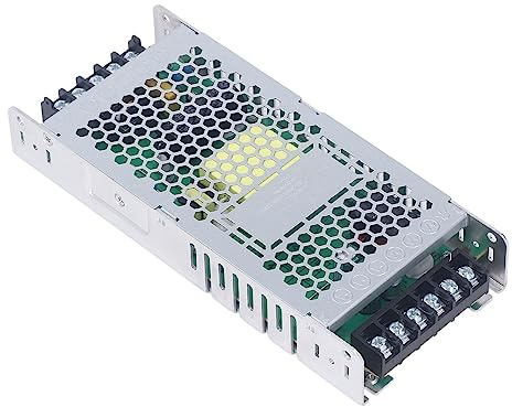 Hyuduo Trasformatore di Potenza LED Convertitore di Potenza Switching in Acciaio Inossidabile AC200V a 240V a DC5V 40A 200W per Illuminazione a Strisce LED Alimentazione Monitor CCTV