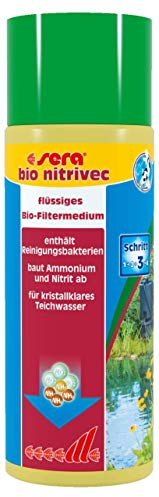 sera Pond Bio nitrivec 500 ml | Flüssigbiofiltermedium der Extraklasse | Kristallklares Wasser mit Reinigungsbakterien | Vulkangestein mit essentiellen Mineralien | Fischbesatz in 24 Stunden