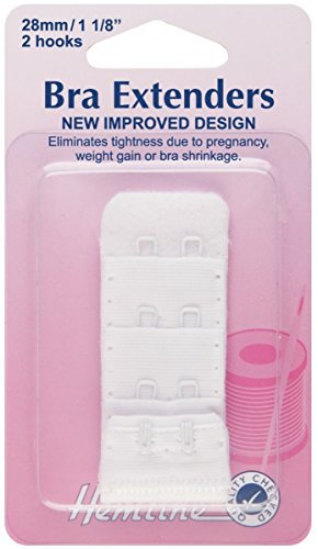 Hemline Bra Extender, White, 28mm