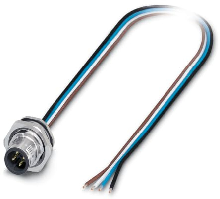 PHOENIX CONTACT SACC-DSI-M12MS-4CON-M16/0.5 Sensor /Aktor-Einbaustecker, 4 Polig, M12-Speedcon, Hinterwund /Schraubmontage mit M16 Gewinde, 4mm² x 0.34mm² Anschlussquerschnitt