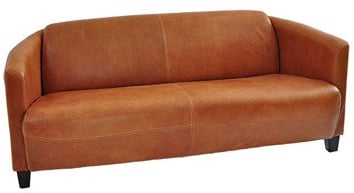 Clubsofa Rocket 3-Sitzer Vintage Leder, hell Columbia Brown Ledersofa Couch