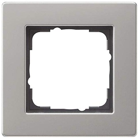 Gira 0211335 1fach Abdeckrahmen E2 1-Fach flach, Edelstahl
