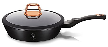 BerlingerHaus Granit Bratpfanne mit Deckel 26cm Induktion Black Rose BH-1643