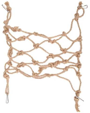Cikonielf Vogelspielplatz für Papagei, Wellensittich & Co. - Kletterseilgerüst mit Schaukel & Hängebrücke - Premium Hanfseilmaterial - Ideal für Innenbereich