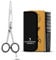 HOKIN Friseurschere Haarschere Profi Friseurscheren, 4-teiliges Kit mit Scharfe Licht Haarschneideschere, Schwarzer Kamm, Abnehmbarem Achwarzen Kammring und klimafreundlicher Verpackung (Polieren)