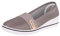 Elara Damen Ballerina Pumps mit Keilabsatz Chunkyrayan 483 Dk.Grey-38