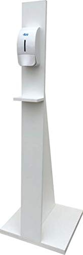Ofituria - Soporte con Dosificador Manual De Gel Hidroalcohólico - 154Cm - Madera - Color Blanco