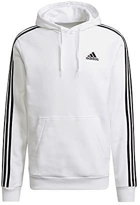 Adidas GU2522 M 3S FL HD Sweatshirt Mens White/Black XL