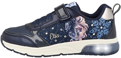 Geox Mädchen J Spaceclub Girl D Sneakers, Navy Platinum, 30 EU
