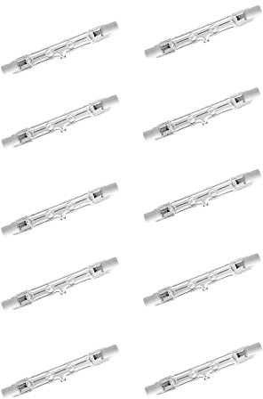Candelastika 10 Stück Halogen R7s 400W 118mm 827 220-240V 8600 Lumen warmweiß dimmbar – R7s Leuchtmittel - Halogenstab - r7s 118mm - Halogenstablampe - Halogen – Leuchtmittel Halogen