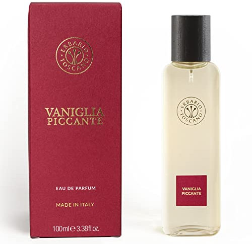 Erbario Toscano, Eau de Parfum, Duft würzige Vanille, 100 ml, hergestellt aus Tuscany, nachhaltige Verpackung, Made in Italy.