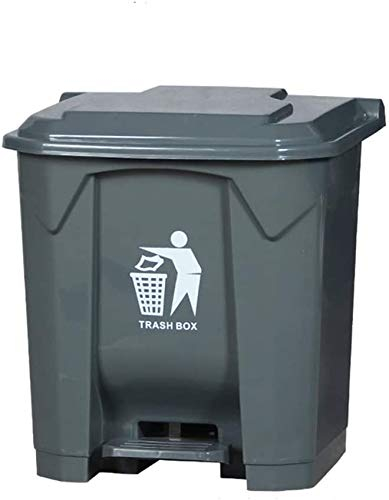Poubelle carrée multifonction en plastique haute capacité pour l'extérieur et le jardin (gris, 20 l)