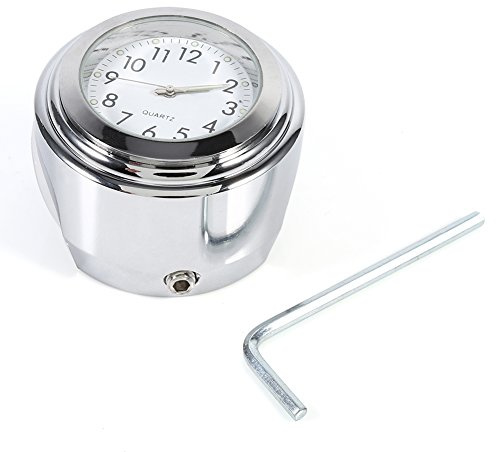Uhr für Motorradlenker, 7/8 1 Lenkerhalterung Uhr Zifferblatt Uhr Set Präzise Wartung Aluminiumlegierung Galvanik Oberfläche Wasserdicht Uhr mit Schlüssel P