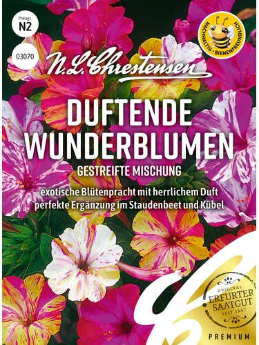 Wunderblume gestreifte Mischung, N.L. Chrestensen Blumensamen Mischung für Garten und Wiese