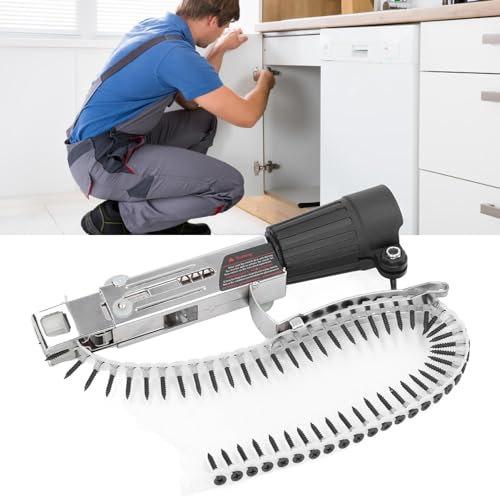 Screw Drill Chain Adapter for Power Drill Gun - Automatic Screw Spike Chain Nail Gun for Drywall Wood Board Ceiling, Nail Gun Collating