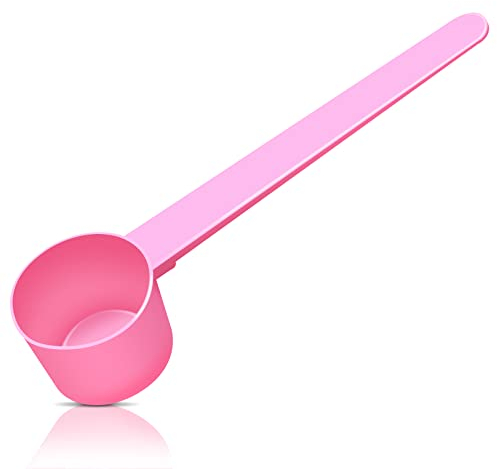 Esteopt Messlöffel, Dosier-Löffel 5g, Transparent mit Skala 2g, 3g, 4g, Rosa