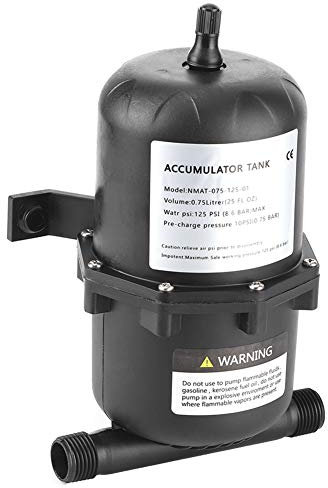 Acumulador Tanque de Presión Bomba de Agua Control de Flujo 0.75 L 125PSI Impermeable para Marine RV Boat Acumulador Tanque 12v Acumulador Tanque de Presión