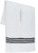 Golf Guys The Tour Handtuch, groß, Frottee, saugfähig, 48,3 x 111,8 cm, mittiger Schnitt, perfektes Zubehör für Hängewagen, Zubehör und Tasche, Weiß mit schwarzen Streifen
