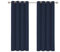 Ev Dekor® EVCRTN01 Thermal Blackout Curtains for Bedroom, Offices, Hotels Windows 46(116cm) Wide X 72(182cm) Long, Navy - 2 Panels with Tie Backs