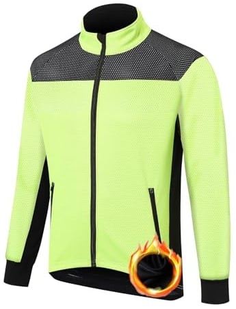 UGLY FROG Herren Fahrradjacke, wasserdicht, Winddicht, Thermofleece, Fahrrad, Jersey, MTB, Fahrrad, Reiten, Rennen, Herbst, Winter, Jacke, Mantel, geeignet für Radfahren, Laufen, Bergsteigen XL