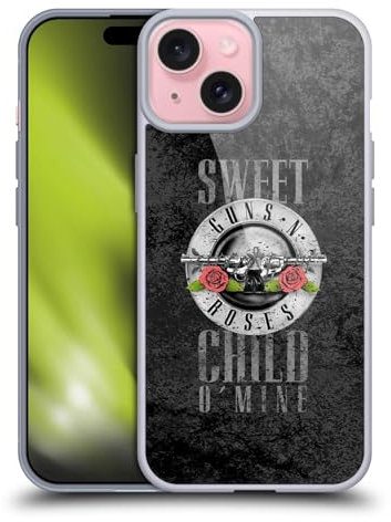 Head Case Designs Licenza Ufficiale Guns N' Roses Sweet Child O' Mine Vintage Custodia in Gel [Protezione di Grado Militare] Compatibile con Apple iPhone 15 E Compatibile con MagSafe