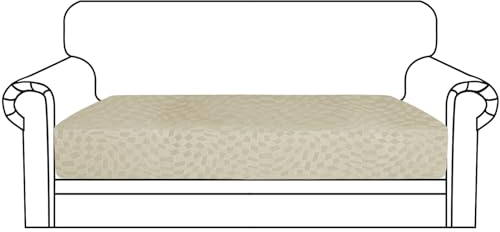Ystyle Sofa Sitzkissenbezug Stretch, Sofa Sitzbezug, Elastischer Kissenbezüge, Sofa Sitzkissen Sofa Überzug Couch Überzug Schonbezug Sofabezug Sofaschoner (Beige, 2 Sitzer)
