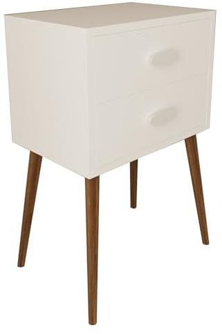 VCM Nachtschrank | Beistelltisch mit Schubladen | Nachttisch | Maße ca. H. 70 x B. 45 x T. 30 cm - Singol XXL