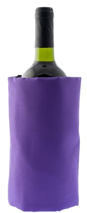 Koala Spain (20 Unidades) Enfriador de Vino con Gel Rápido Enfriamiento Compartimentado, 4 Capas Anti-condensación,Color Morado, Velcro Ajustable Bot. Vino o Cava