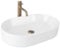 Rea Aufsatzwaschbecken NADIA 60 WHITE MATT Waschtisch Handwaschbecken Waschschale Waschbecken für Badezimmer aus hochwertiger Keramik 38,5 x 61 x 12 cm (Weiß)