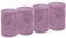 ZauberDeko 4 Stumpenkerzen Kerzen Flieder Lila Tischdeko Frühling Adventskranz 9cm hoch Ø 6cm