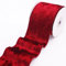 Rotes Samtband mit Draht, 6,3 cm breit, 4,5 m breit, 4,5 m, einseitige Spule, Satin-Samtbänder für Geschenkverpackungen, Schleifen, Weihnachtsdekoration